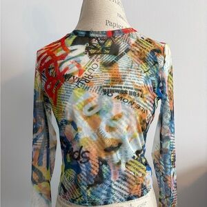 Vibrant Multicolor Long Sleeve Top